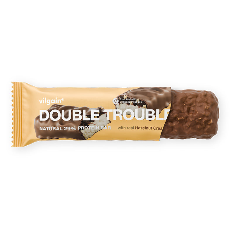 Proteínová tyčinka Double Trouble Lieskovoorieškový krém