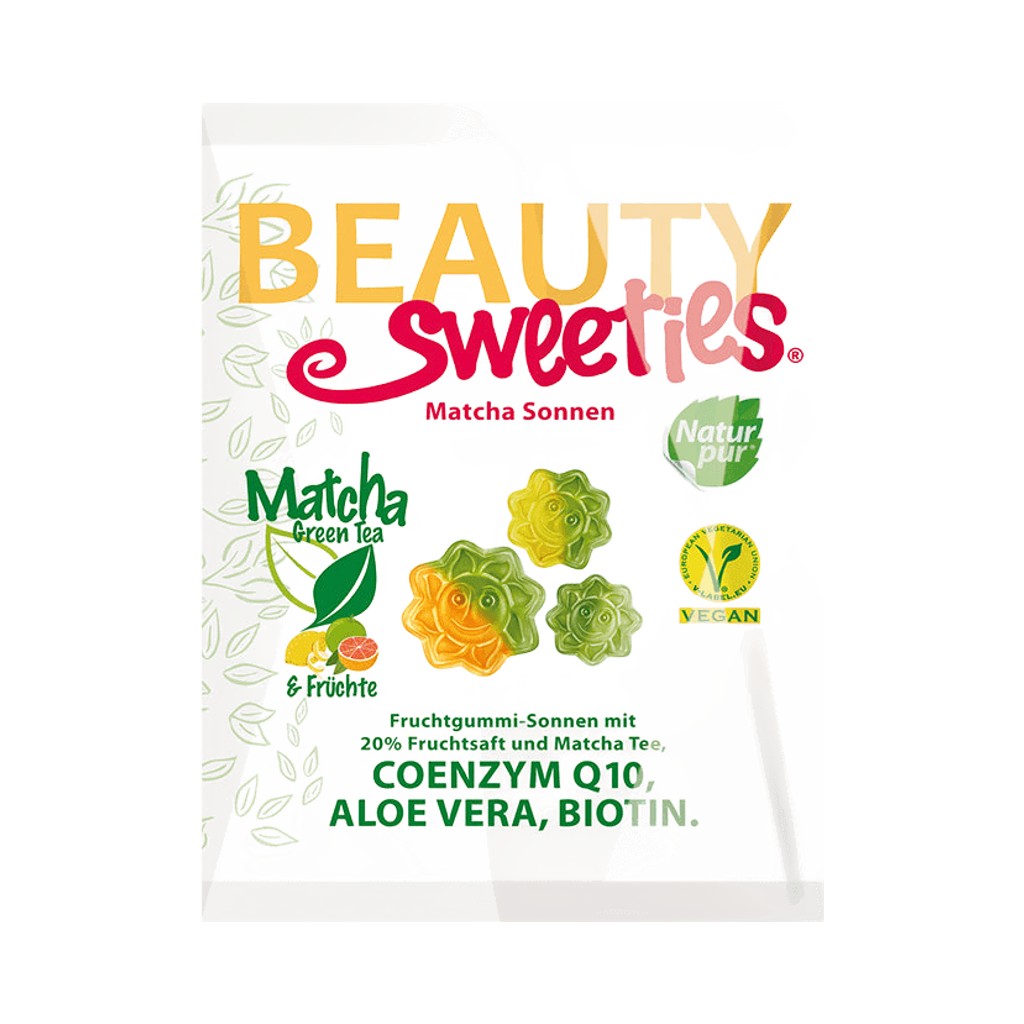 Beauty Sweeties VEGAN ovocné želé Matcha slniečka 125 g