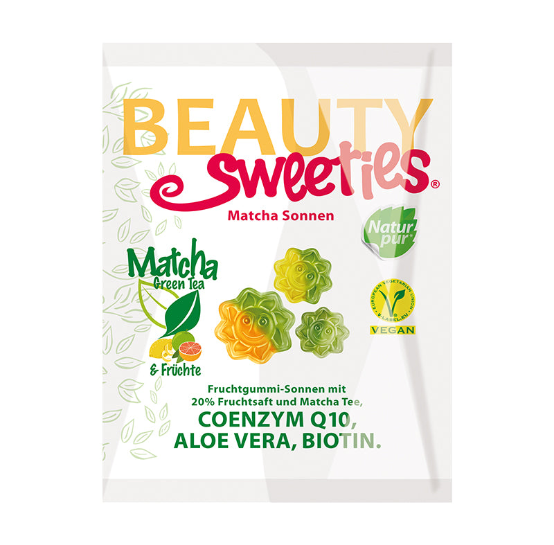 Beauty Sweeties VEGAN ovocné želé Matcha slniečka 125 g