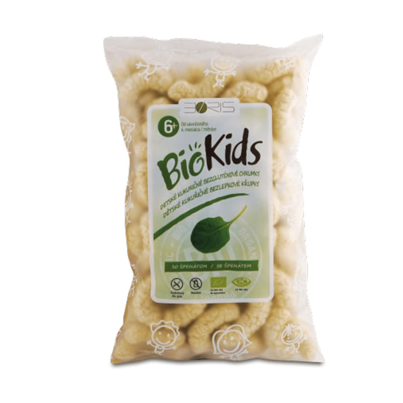Detské kukuričné chrumky BioKids bezgluténové so špenátom
