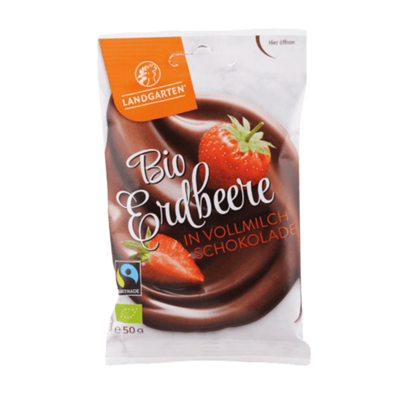 Landgarten Jahody v mliečnej čokoláde 50 g