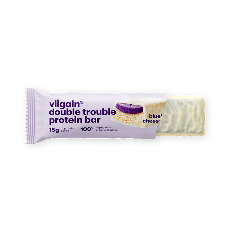 Proteínová tyčinka Double Trouble Čučoriedkový Cheescake