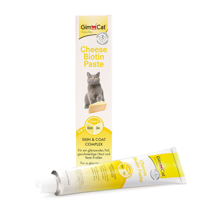 Pasta pre mačky GimCat Cheese Biotin so Skin-Coat komplexom