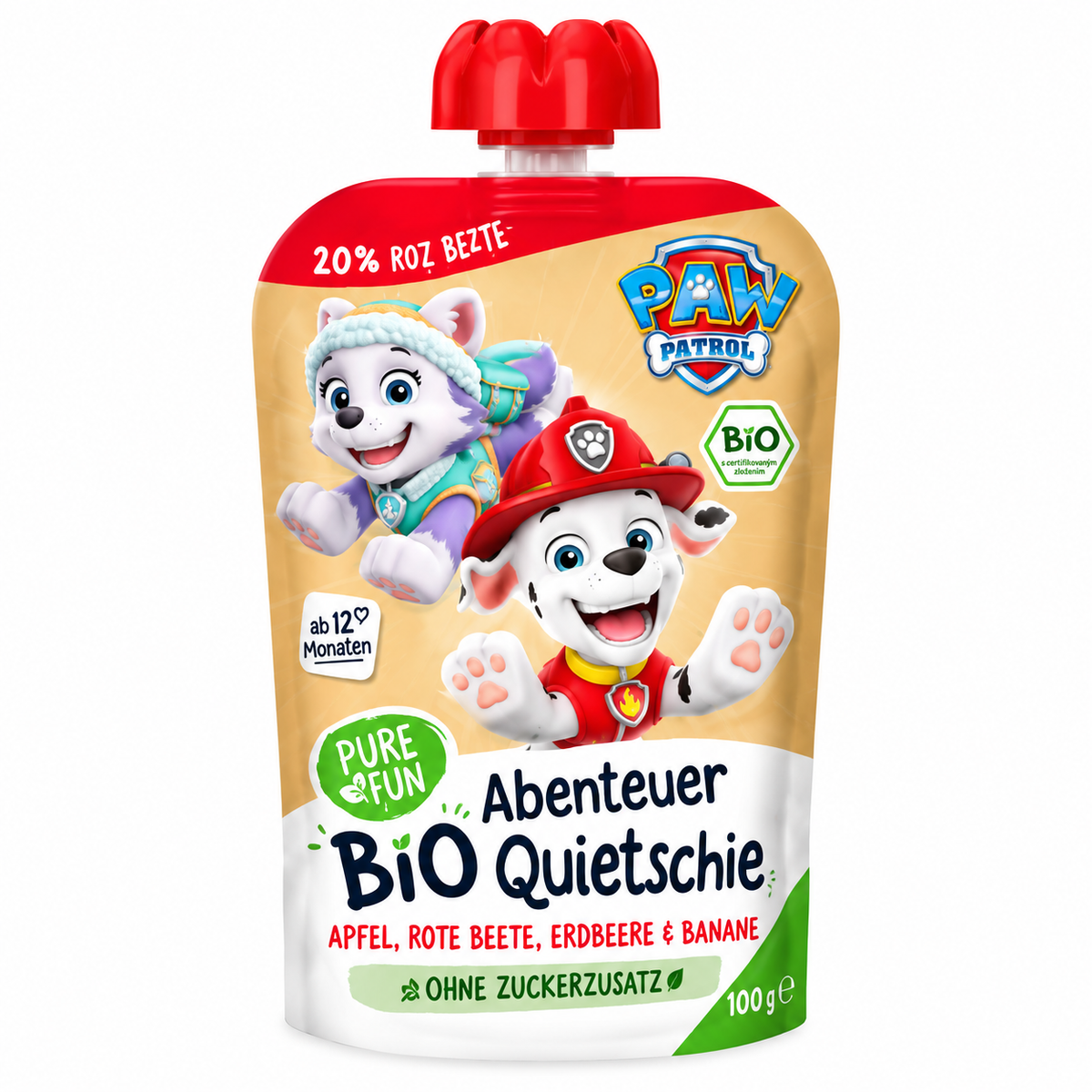 Bio ovocná kapsička červená repa