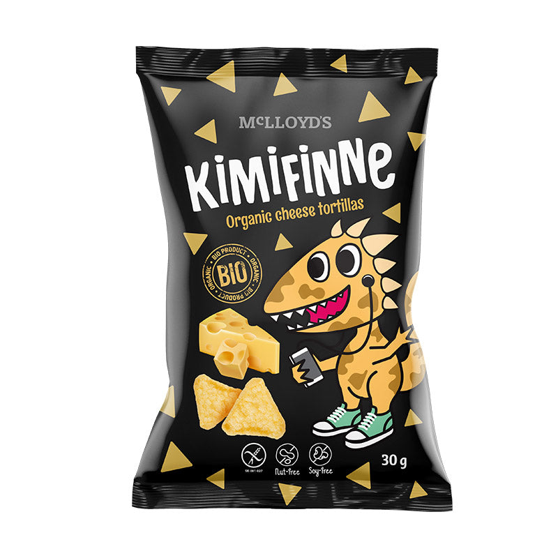 Kukuričné tortily Bio Kimifinne s príchuťou syra
