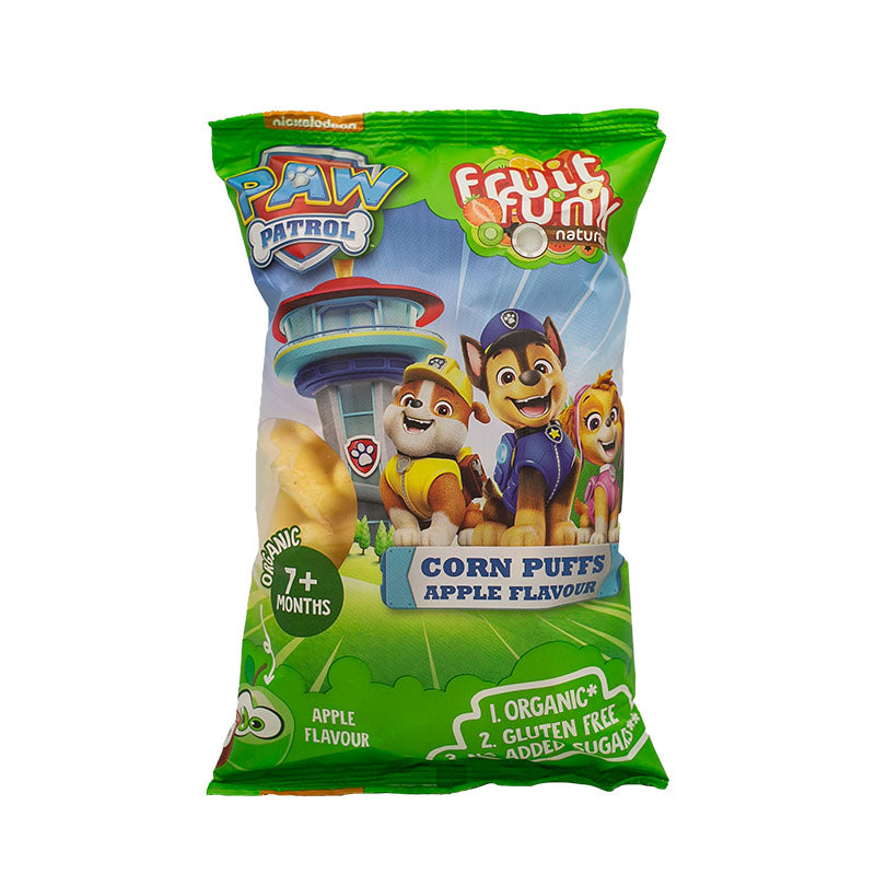 BIO kukuričné chrumky Paw Patrol s jablkovou príchuťou