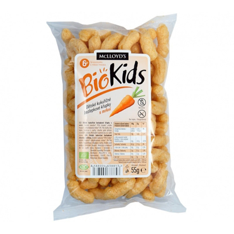Detské kukuričné chrumky BioKids bezlepkové s mrkvou