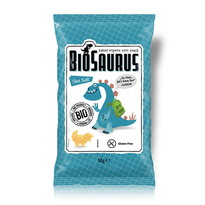 Kukuričné chrumky Biosaurus s morskou soľou