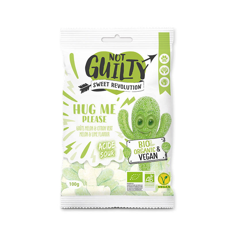 Cukríky Bio s príchuťou melón a limetky Hug me Pleas