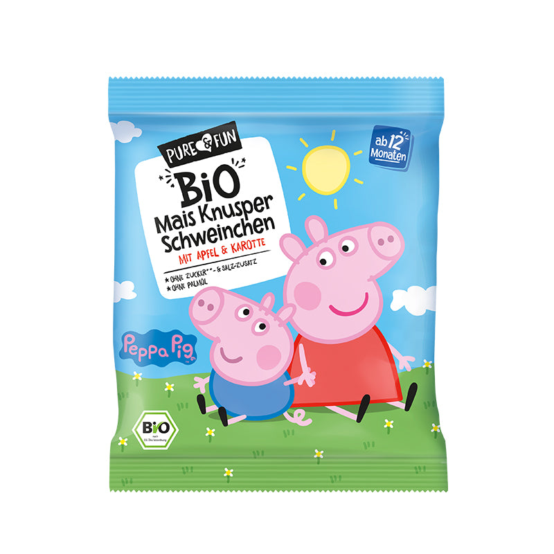 Bio kukuričné chrumky s jablkom a mrkvou