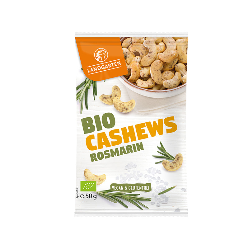 Bio organické kešu s rozmarínovou príchuťou a morskou soľou