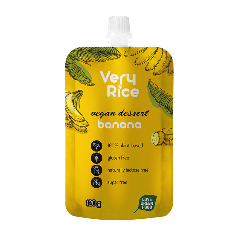 Vegánsky ryžový dezert v kapsičke Banana