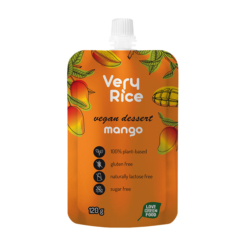 Vegánsky ryžový dezert v kapsičke Mango