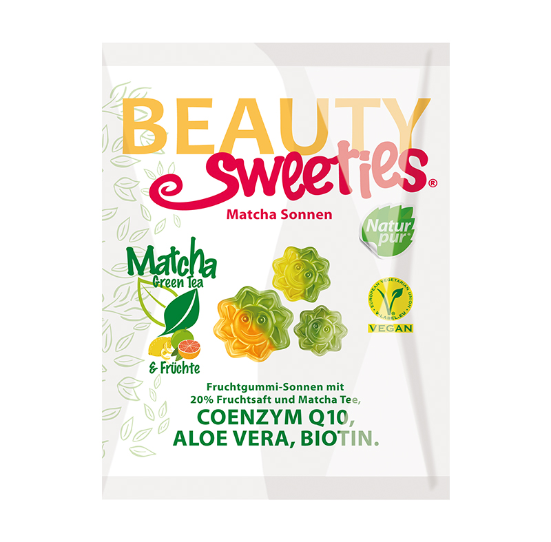 Beauty Sweeties VEGAN ovocné želé Matcha slniečka 125 g