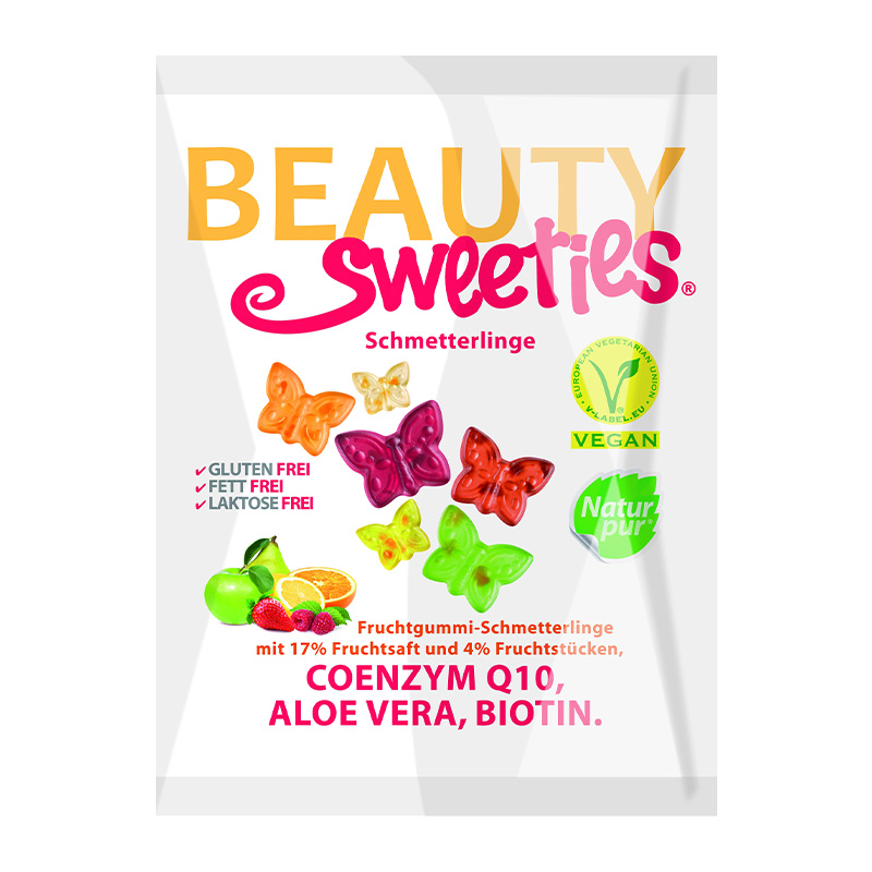 Beauty Sweeties VEGAN ovocné želé motýliky 125 g