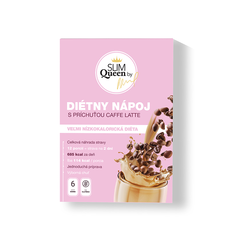 SLIM Queen Diétny nápoj s príchuťou Caffe Latte 384g