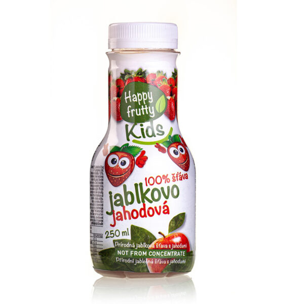 Happy frutty Jablkovo jahodová 100 % šťava 250 ml